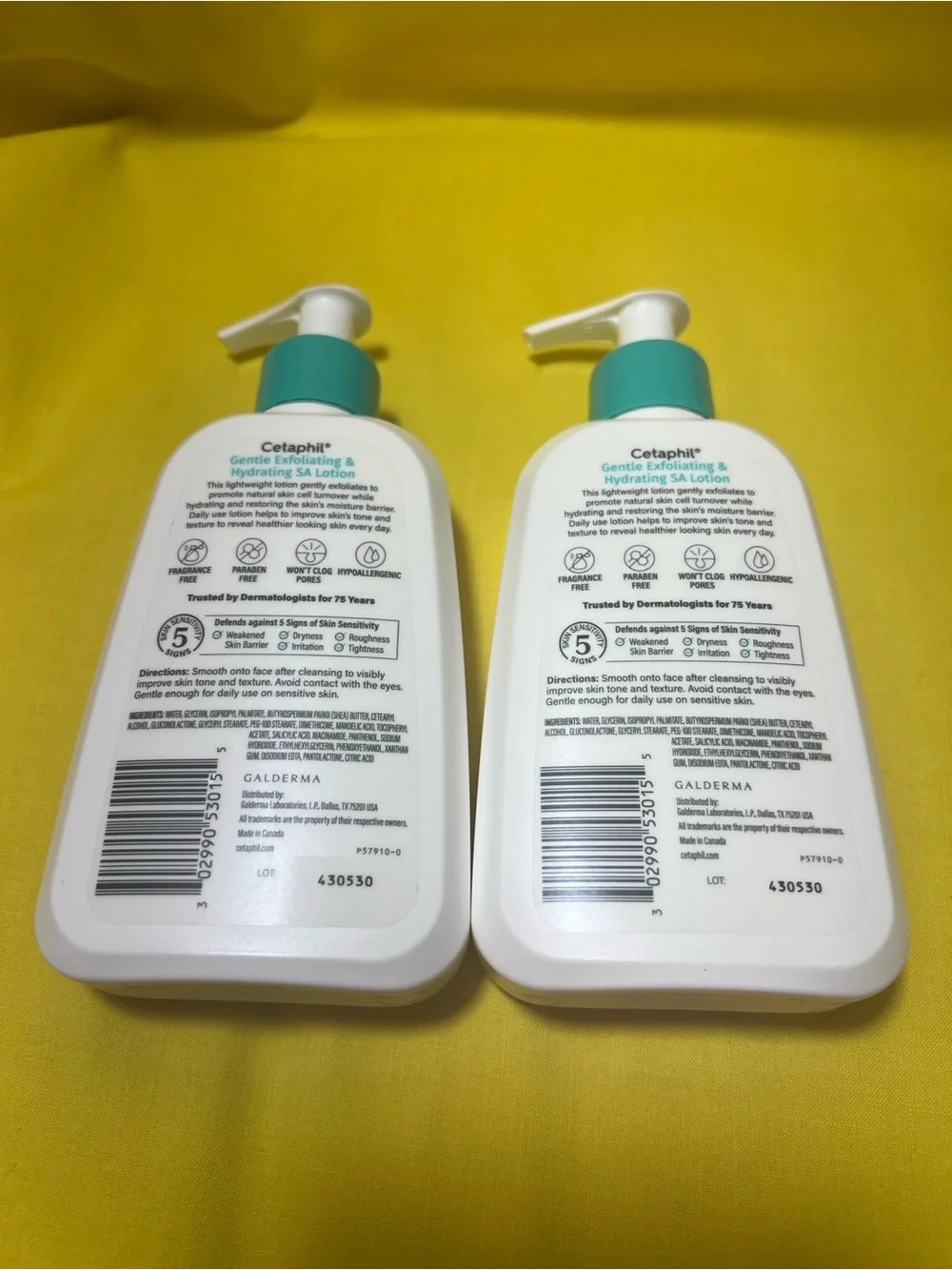 Cetaphil Gentle Exfoliating & Hydrating SA Lotion 6 piece bundle